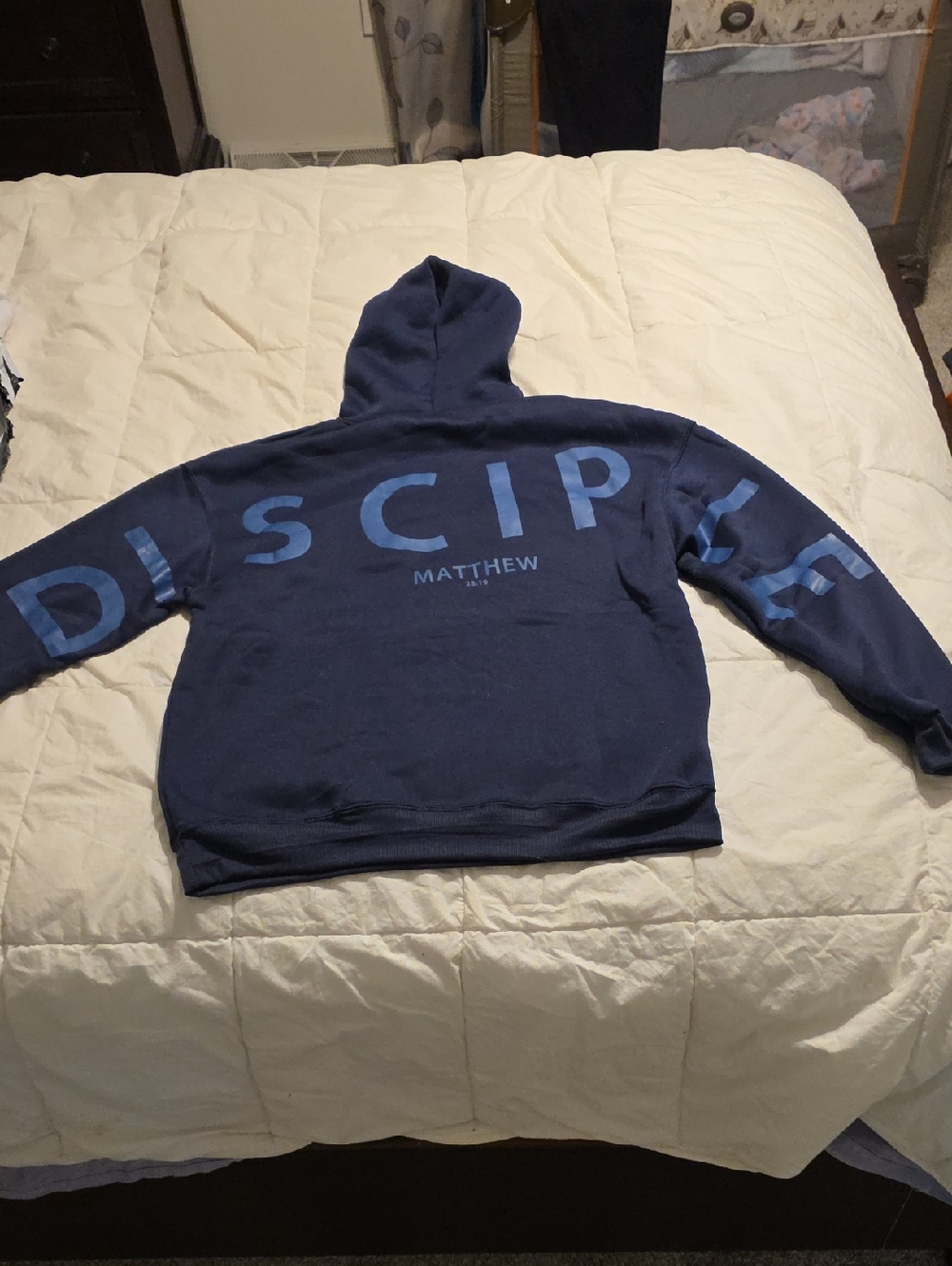 Navy "Disciple" Graphic Hoodie - Women's Sweatshirt